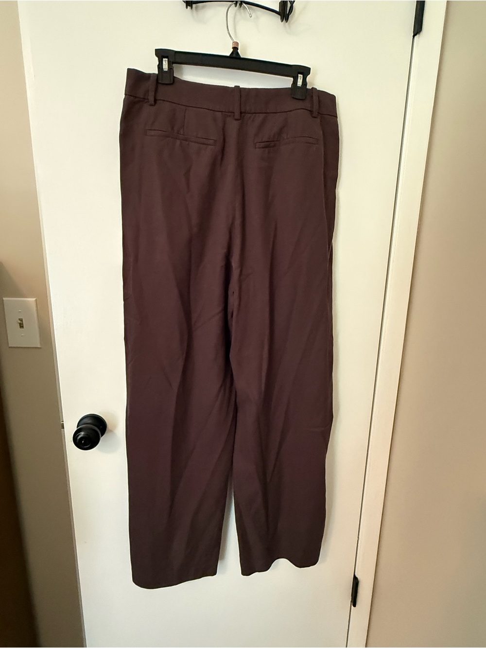 Madewell Slouchy Straight Pants - Size 8 Tall (Fair Trade Certified) Chocolate